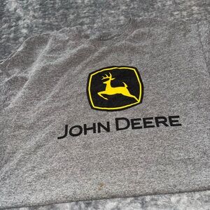 John Deere Gray Tee with Yellow Logo